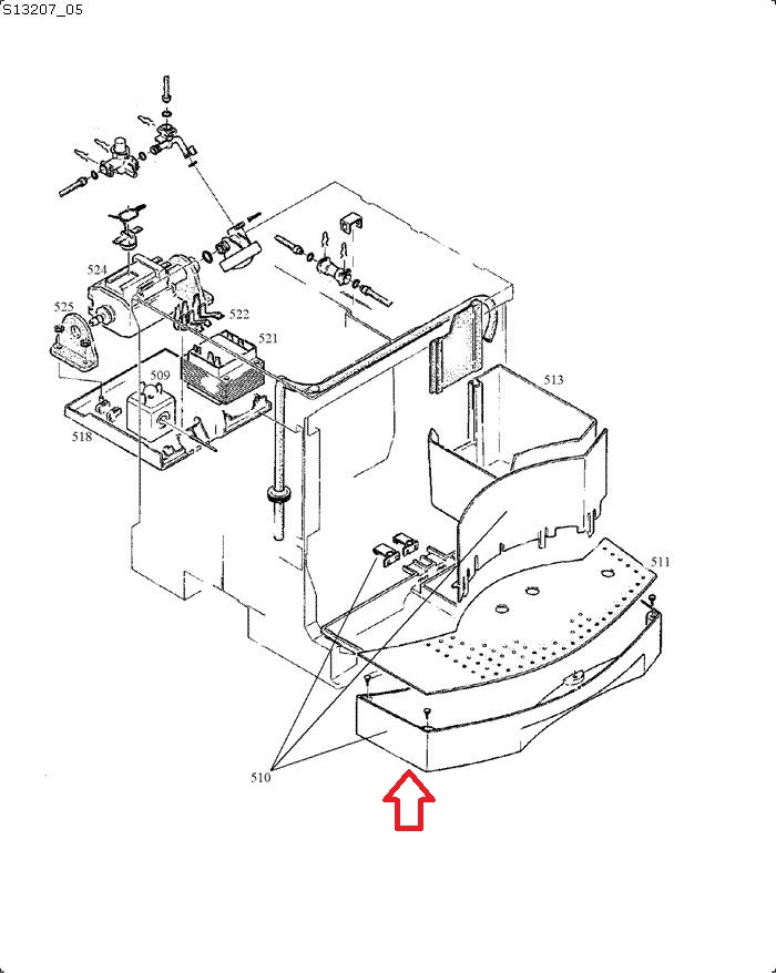 Jura Capresso-Impressa S9 Avant Garde Drip Tray | Silver Diagram